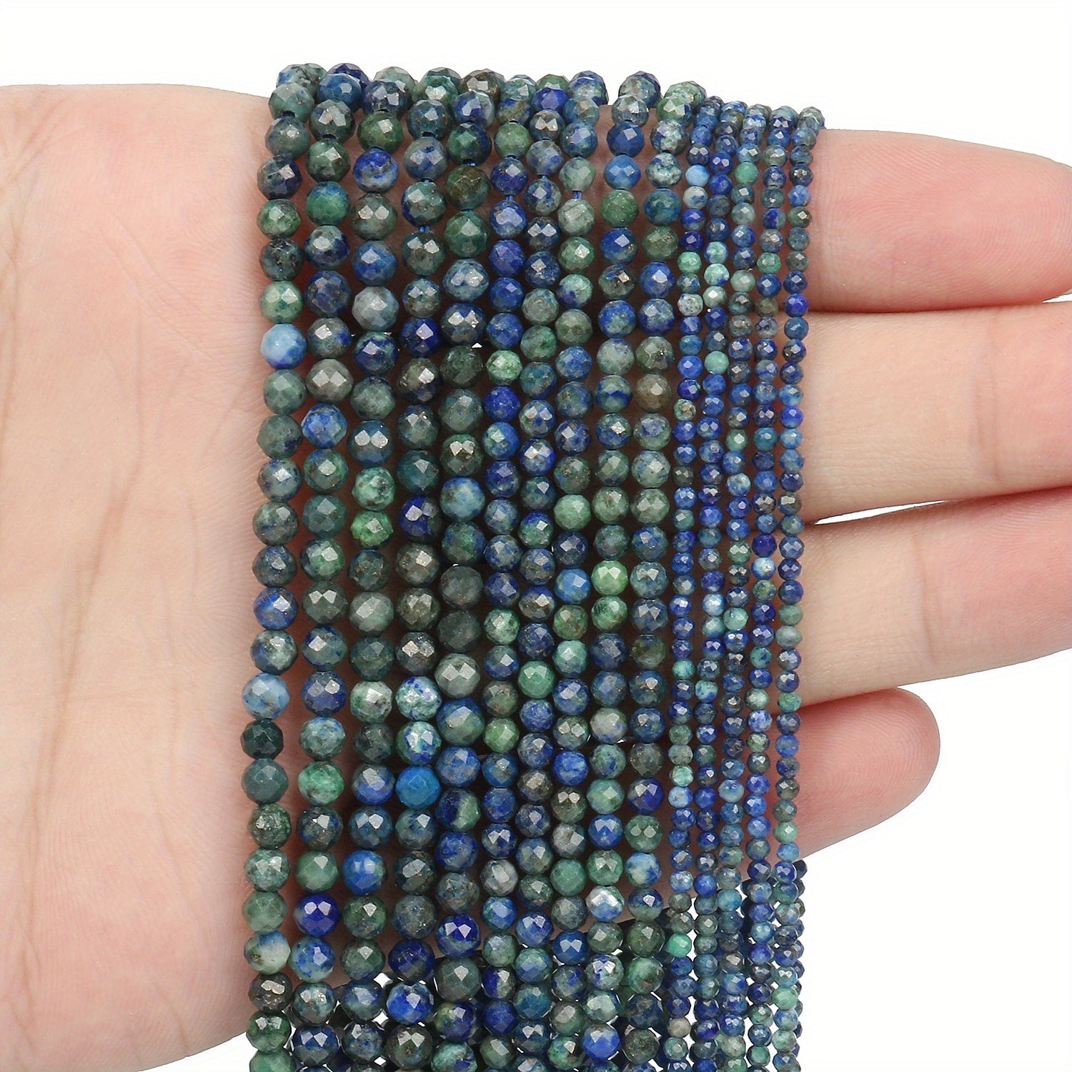 Faceted Stone Small Beads Tree Agate Lapis Lazuli Sapphire Chalcedony Spacer