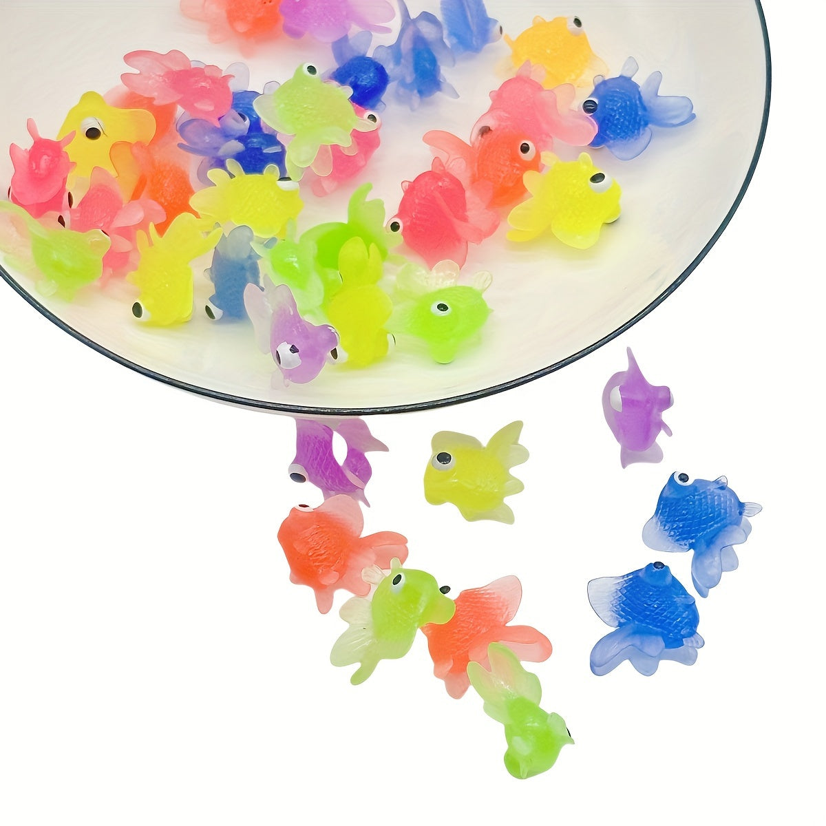 30pcs Colorful Godfish Toys for Water Play Party Favors Game Prizes