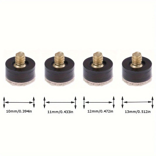 10pcs Hard Leather Pool Cue Tips Replacement Billiard Cue Tips