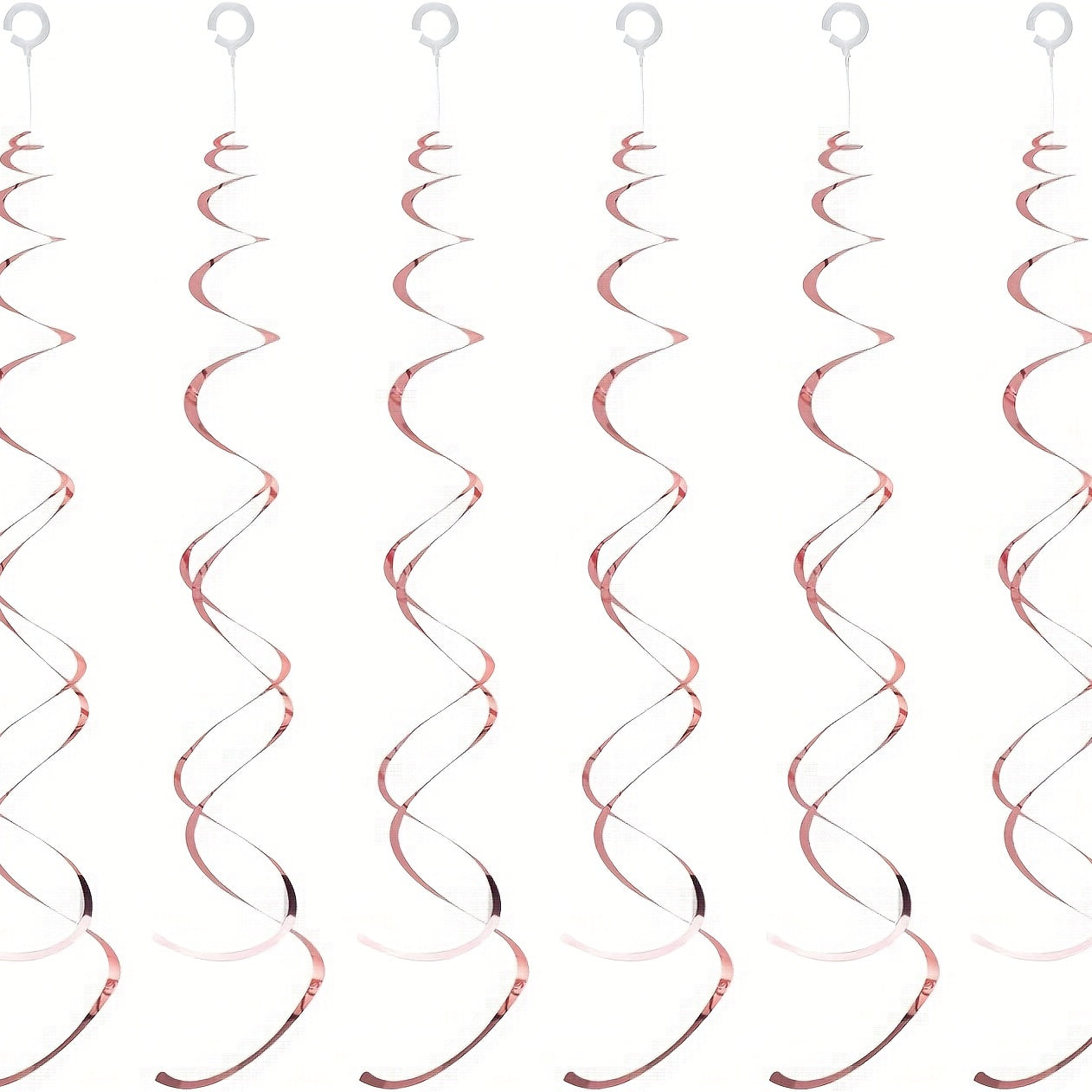 12pcs Red Foil Swirl Hanging Decorations for Party Supplies
