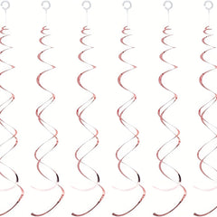 12pcs Foil Swirl Hanging Decoration Birthday Halloween Wedding Baby Shower Party