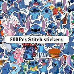 100pcs Waterproof Stitch Stickers Fun Pink Designs for Laptops & More