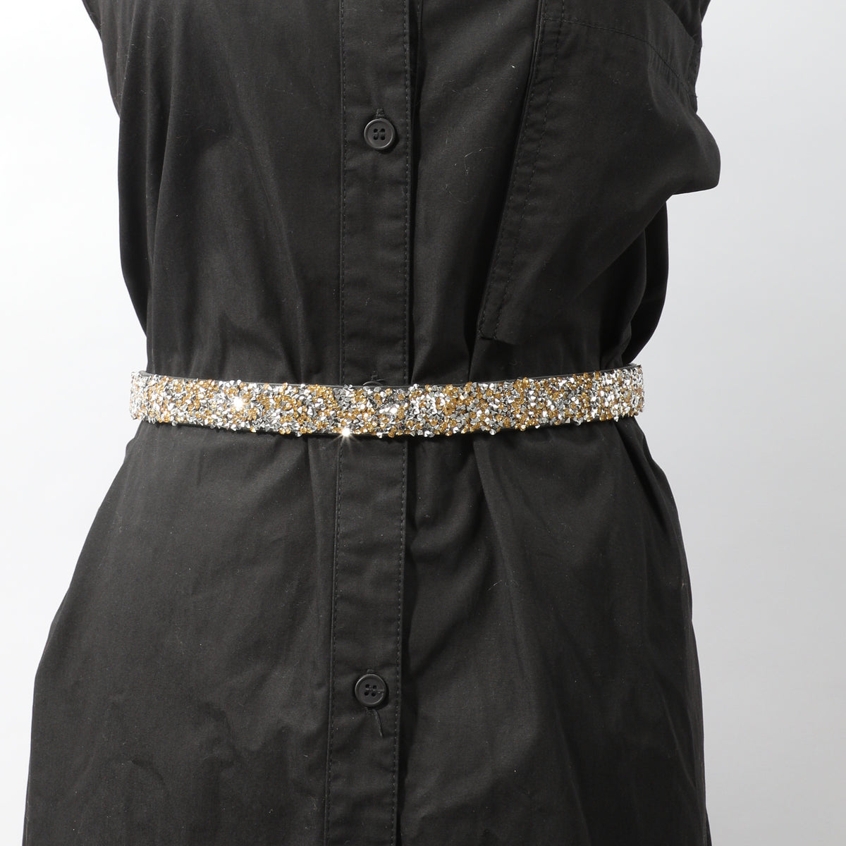 Yellow Full Rhinestone Elastic Belt for Party Prom