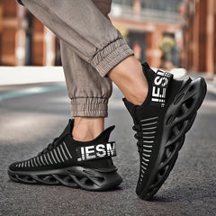 Men's Lace up Blade Sneakers Lightweight Breathable Running Shoes