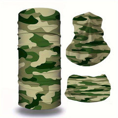4 Pack Sunscreen Neck Cover Face Mask for Outdoor Cycling Camo Half Face Cover