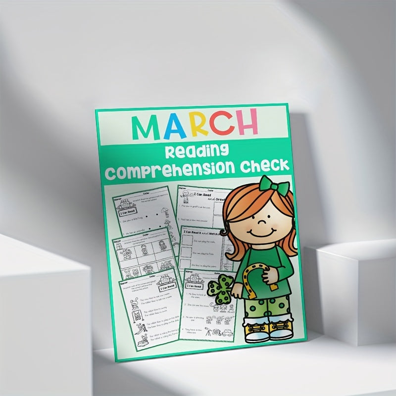 March Reading Comprehension Worksheets for Early Learners Green Paper