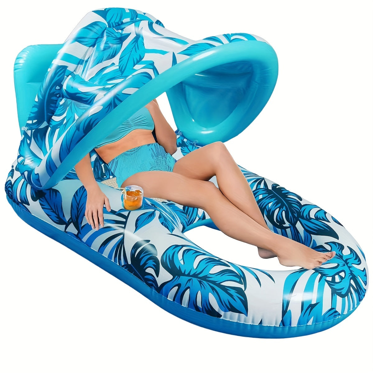 Inflatable Sunshade & Sunscreen Pool Float - Stay Protected While Relaxing