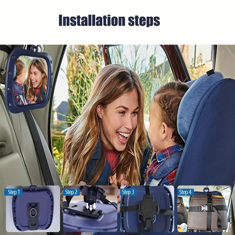 Baby Car Mirror Safety Shatterproof Rear Facing Wide View