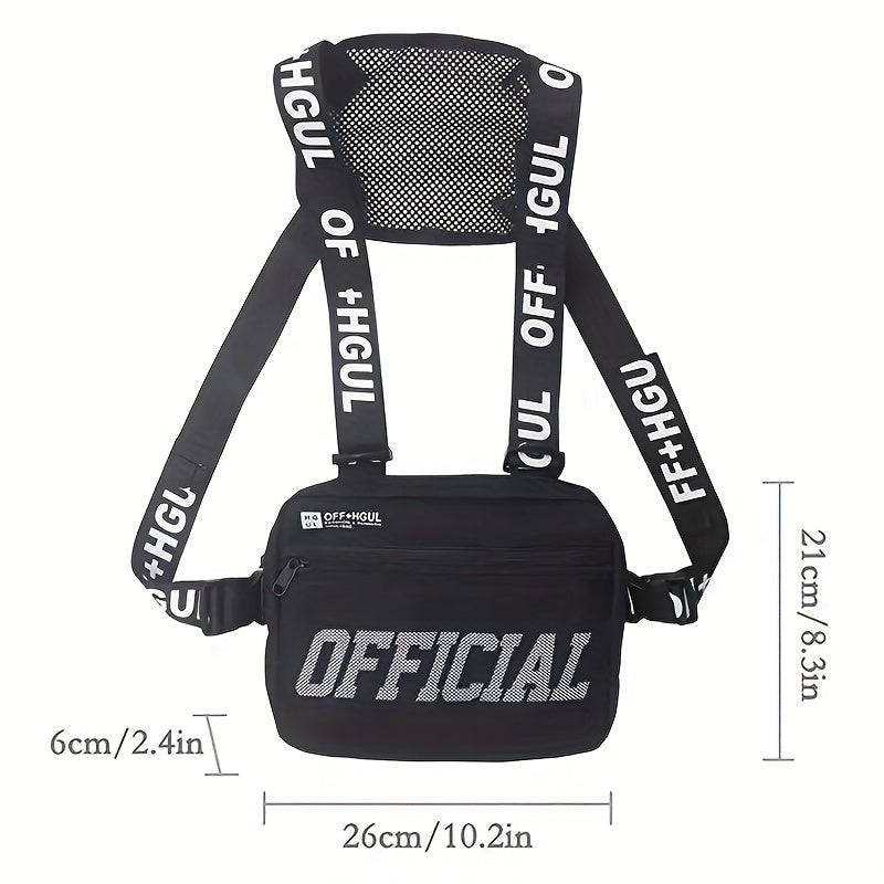 Men's Hip Hop Chest Bag Tactical Chest Rig Vest Bags
