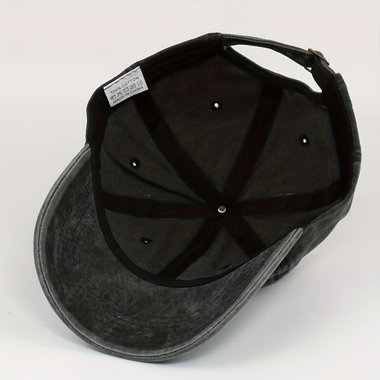 Vintage Fishing Hat Baseball Cap Sun Protection Casual Twill Fitted Cap