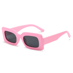 Rectangular Women Sunglasses Transparent Colorful Outdoor Eyewear