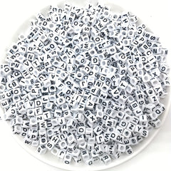 100pcs Alphabet Acrylic Beads for Jewelry Making & Crafting