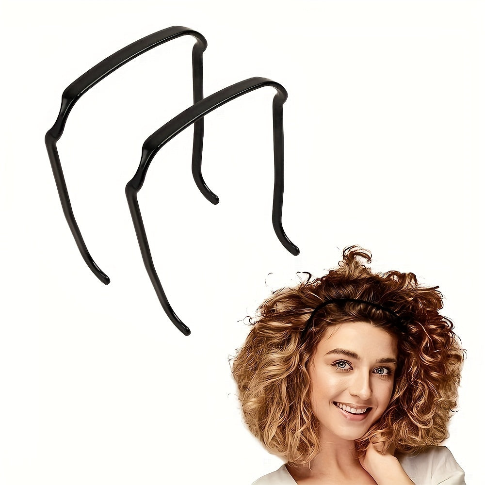 2pcs Curly Thick Hair Large Headband Invisible Hair Hoop Fixing Tool