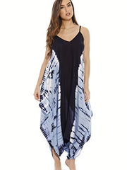  Boho Jumpsuit Women's Plus Tie Dye V Neck Cami Jumpsuit