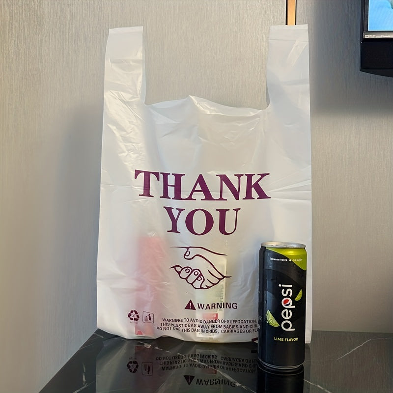 100 Thank You T-shirts Plastic Bags 29.97x48 Purple