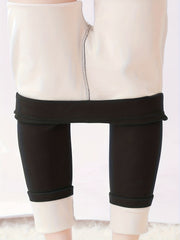 Plush Lined Thermal Pants Soft & Comfy Slim Elastic Tights