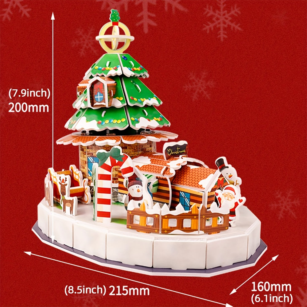 3D Puzzle Christmas House Model Educational Brain Toys