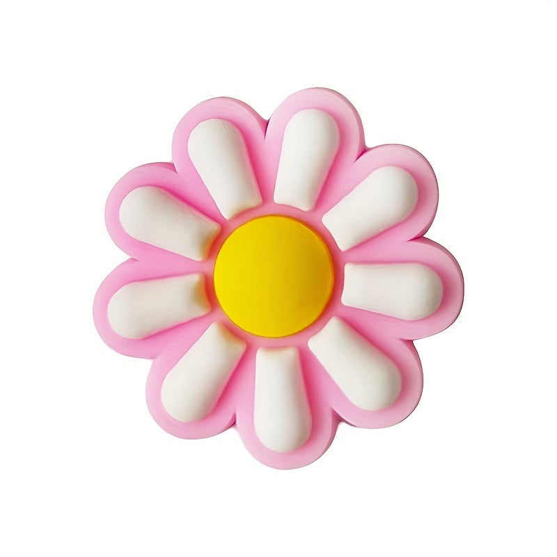 16 Pink Daisy Shoe Charms For Clogs Sandals Unisex Kids