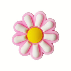 16 Pink Daisy Shoe Charms For Clogs Sandals Unisex Kids