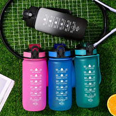 600ml Gradient Water Bottle Leakproof Flip Top Cup Outdoor Fitness Travel
