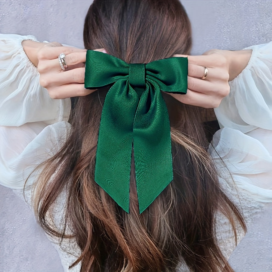 Bow Hairpin Streamer Hair Clip Solid Stye Hair Accessories