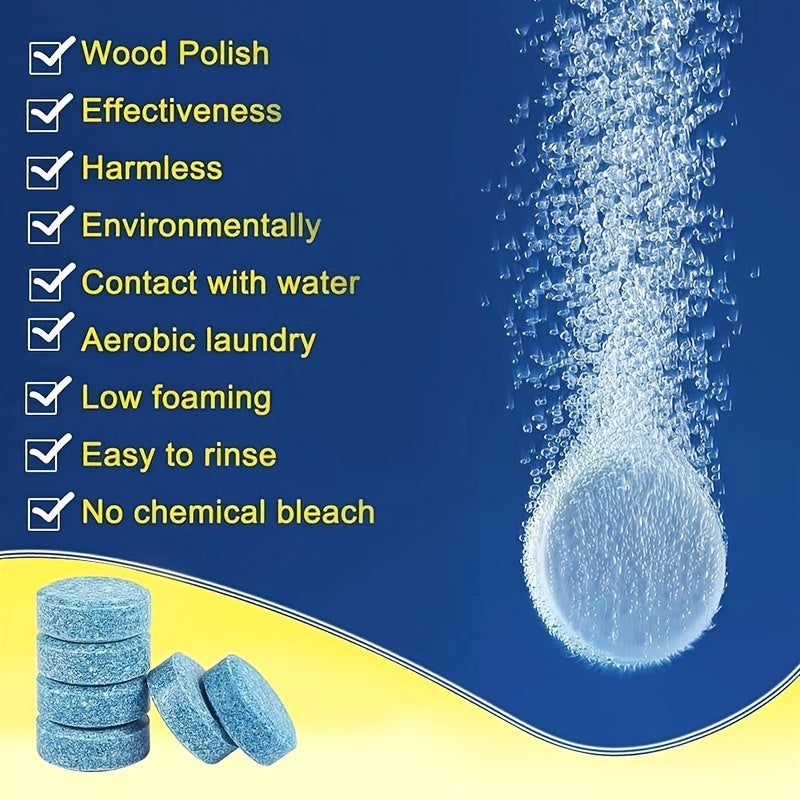 20pcs Effervescent Tablets for Car Windscreen Wiper & Glass Cleaning