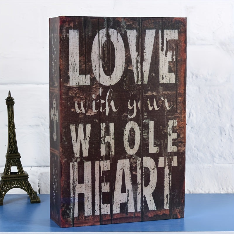 Large Book Money Box Key Lock Hidden Storage Portable Safe