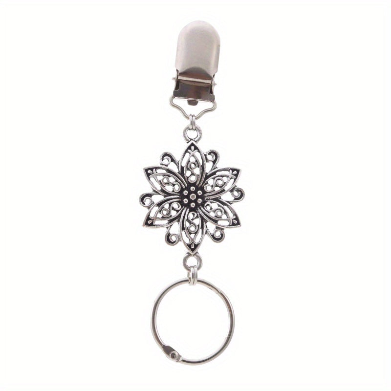 Portable Travel Hat Clip Straw Hat Holder Vintage Metal Flower Outdoor