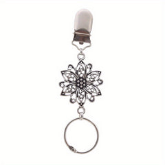 Portable Travel Hat Clip Straw Hat Holder Vintage Metal Flower Outdoor