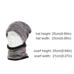 Winter Beanie Scarf Set Warm Knitted Hat & Neck Warmer