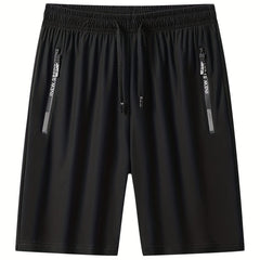 Men's Active High Stretch Breathable Shorts With Zipper Pockets