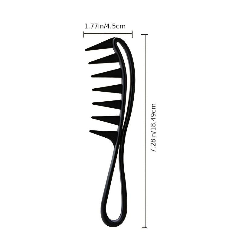 Wide Tooth Plastic Hair Comb For Curly Hair - Detangling and Massaging