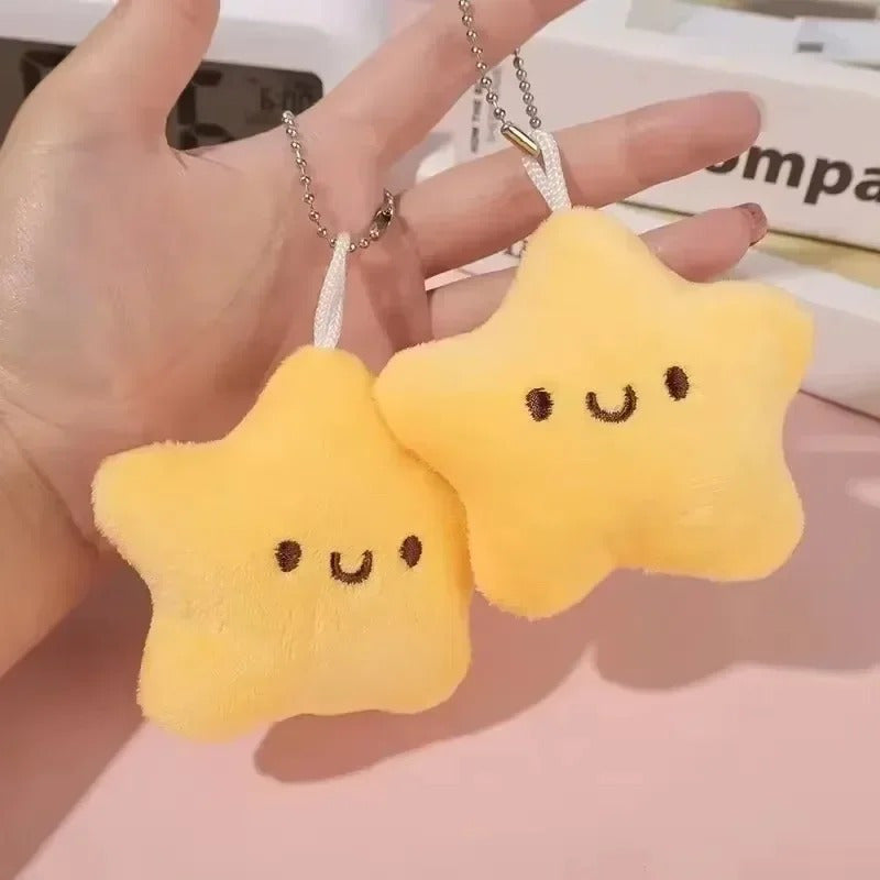 4pcs Star Plush Toys with Expressive Eyes Soft Squeeze Activated Echoing Stars