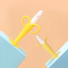 Banana Teether With Suction Cup Baby Silicone Teething Toy