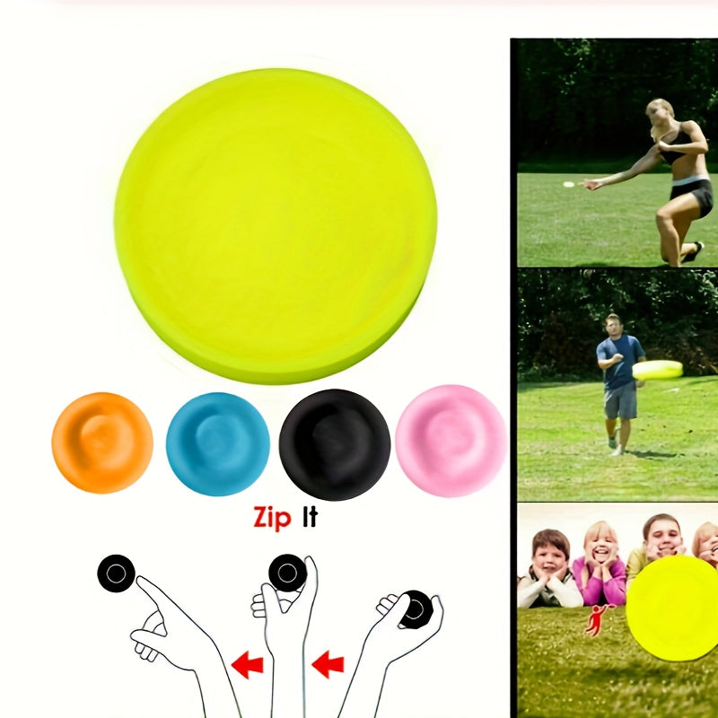 Silicone Pocket Zip Chip Flying Disc Outdoor Spin Game Toy
