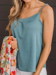 Women's Solid Loose Sleeveless Sports Cami Top