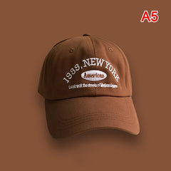 Retro Baseball Cap Women's Autumn Street Letter Embroidery Peaked Cap Summer Men