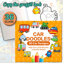 Kids' Car Doodle Activity Book with 36 Designs