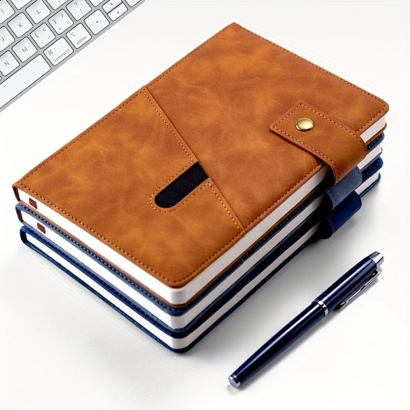 3pcs Set A5 Lined Faux Leather Journal & Pens Unisex Personalized Hardcover