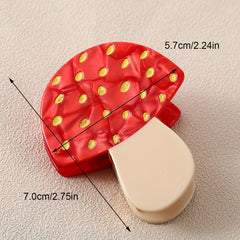 Mushroom Shape Hair Claw Acrylic Shark Claw Hair Accessories for Women Girls