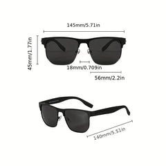 Vintage Square Frame Polarized Sunglasses UV Protection