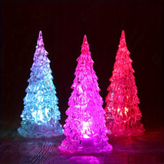 Acrylic Christmas Tree Colorful Night Light Crystal Christmas Tree Night Light