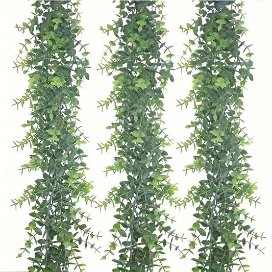 Artificial Eucalyptus Wreath Green Vine for Wedding Background Arch Wall Decor