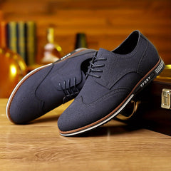 Men's Brogue Wingtip Derby Shoes Lace up Formal Dress Shoes