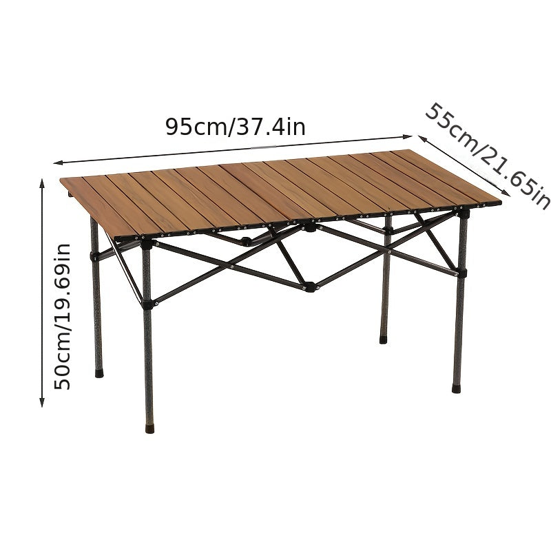 Outdoor Folding Table Portable Roll up Table For Picnic BBQ