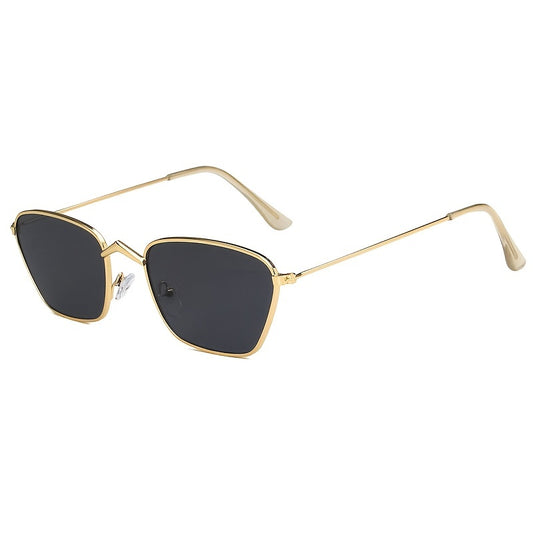 Vintage Small Cat Eye Sunglasses Metal Frame Rectangle Sun Glasses