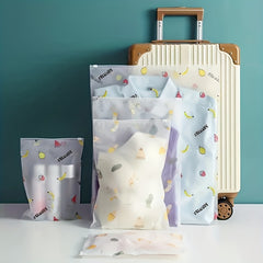 2pc Printed Travel Storage Bags Portable Organizer