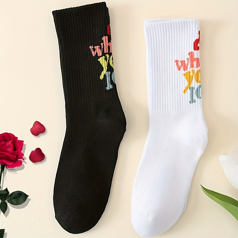 Men's DO WHAT YOU LIKE Crew Socks, Street Style Socks