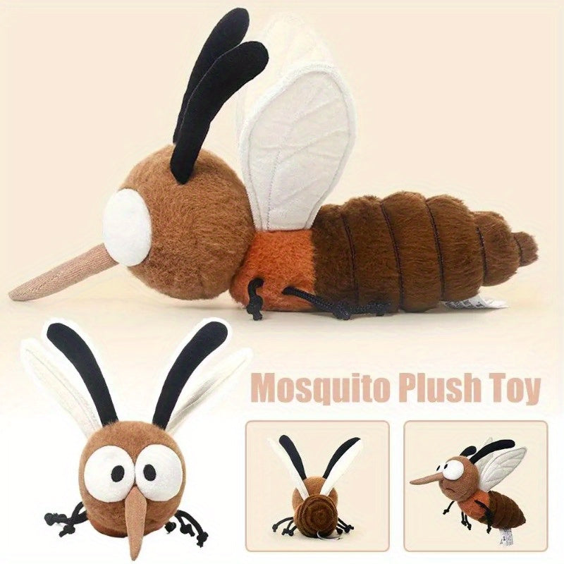Mosquito Plush Toy Soft Stuffed Insect Doll Brown Body & Face
