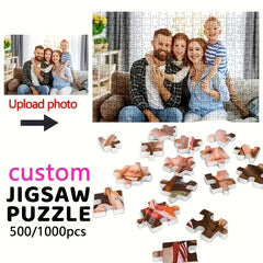 1000pcs Custom Photo Jigsaw Puzzle for Adults Personalized Couple Family Wedding